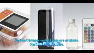 Rouleau de film PET transparent avec marqueur Corona coloré | BOPET de haute qualité pour l'impression